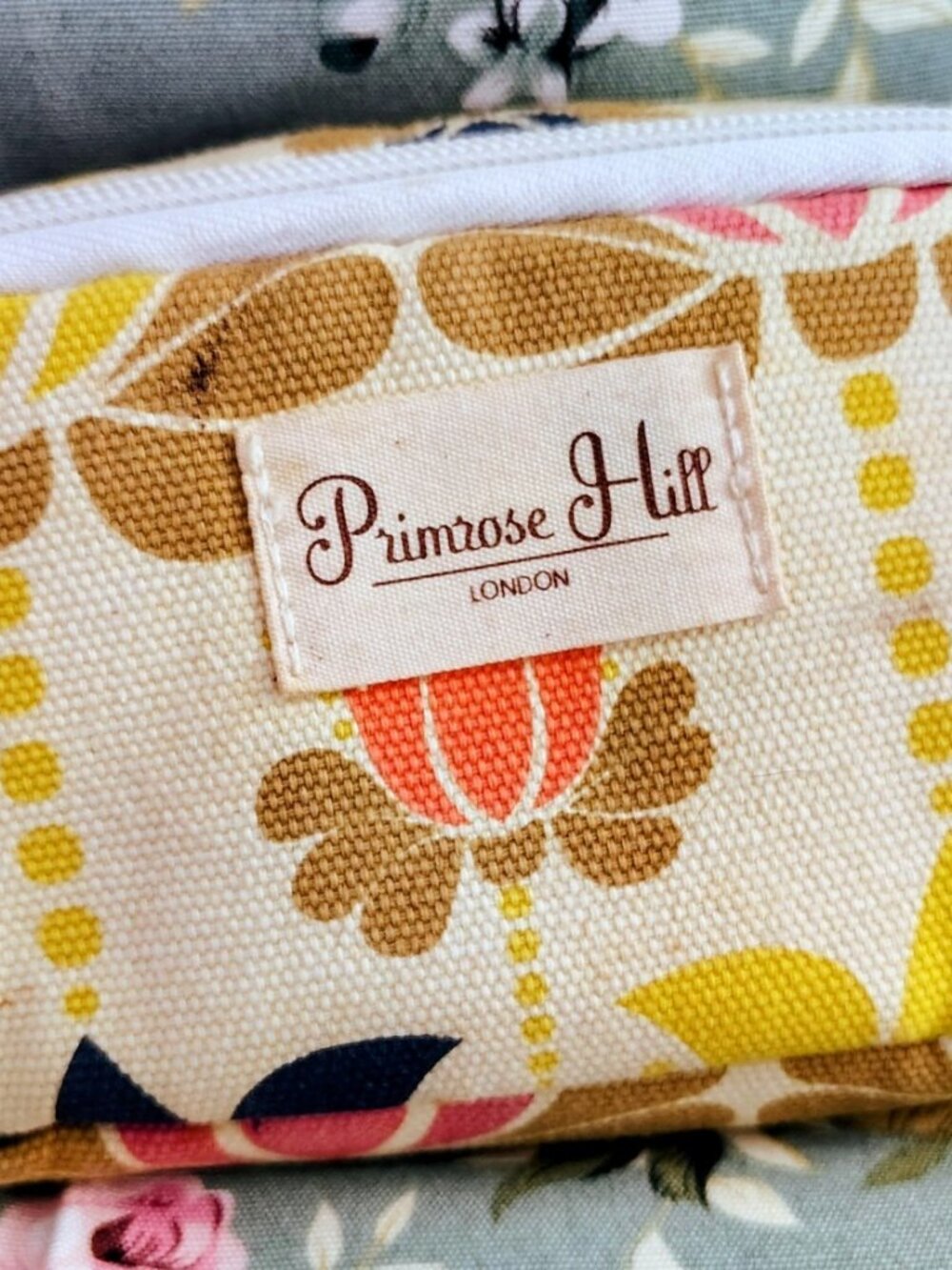 Primrose Hill London Makeup Cosmetic Case Pouch Floral Print Zip Close
